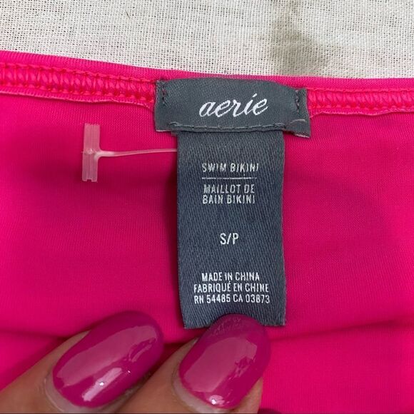 NWOT Aerie Hot Pink Lace Bikini Bottoms Small - Picture 5 of 5